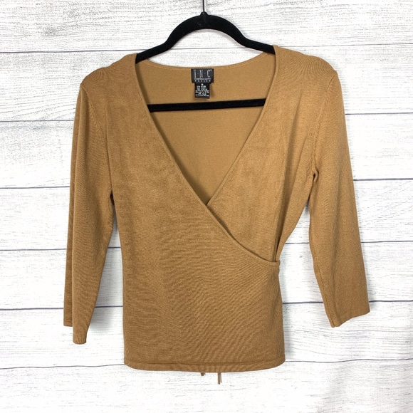 INC International Concepts Tops - INC International Concepts Deep Plunge V Neck